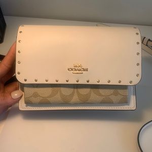 Foldover Belt Bag In Signature Canvas With Rivets